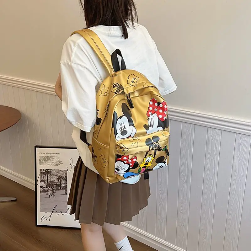 Disney cute cartoon Mickey backpack girl new large capacity fashion travel backpack student class schoolbag