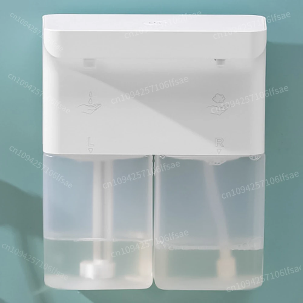 Dispenser automatico di sapone doppio con sensore da 300 ml Dispenser di sapone schiumogeno touchless regolabile a 3 livelli 0,25 s Liquido fuori per il bagno