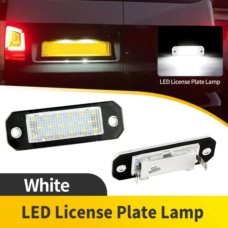 10PCS For VW T5 T6 Transporter Caravelle Multivan California Transvan Caddy Passat White LED License Number Plate Lights Lamp view 2