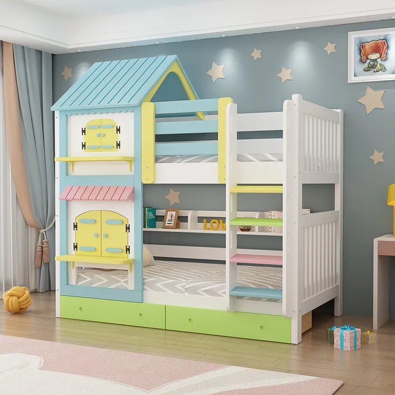 

Baby Simple Double Bed Designer Kids Wood Bedframe Storage Double Bed Bunkbeds Design Muebles Para Dormitorio Nordic Furniture