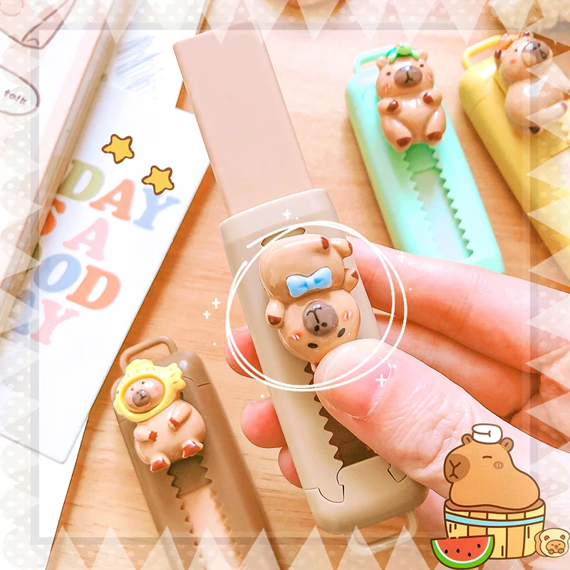Kawaii Office Supplies School Items Gift For Kids Eraser Cute Capybara Eraser Funny Rubber