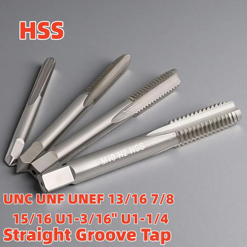 1PCS HSS American Straight Grooved Flute Tap UNC UNF UNEF 13/16 7/8 15/16 U1-3/16