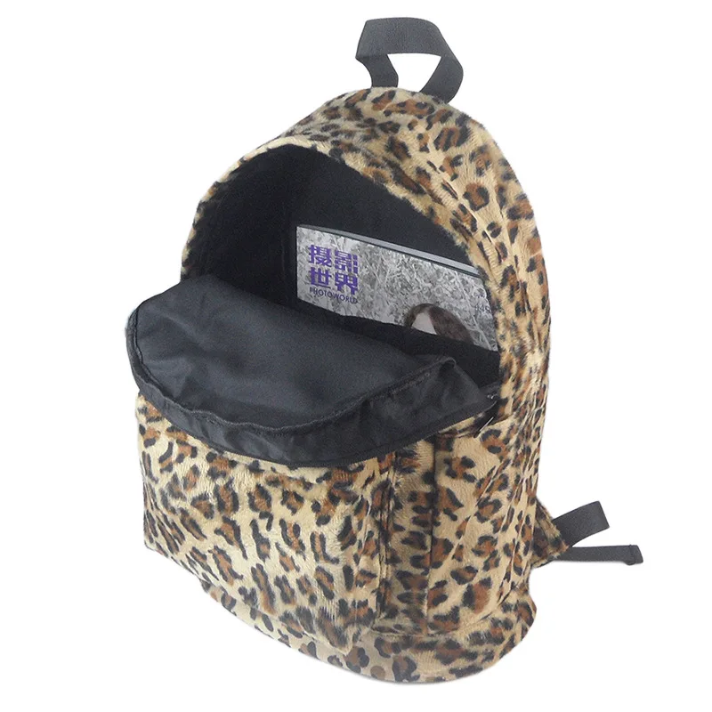 Original Designer Brand Mochila Plush Backpack Casual Student Bag Leopard Print Backpack for Women Men Hot Selling