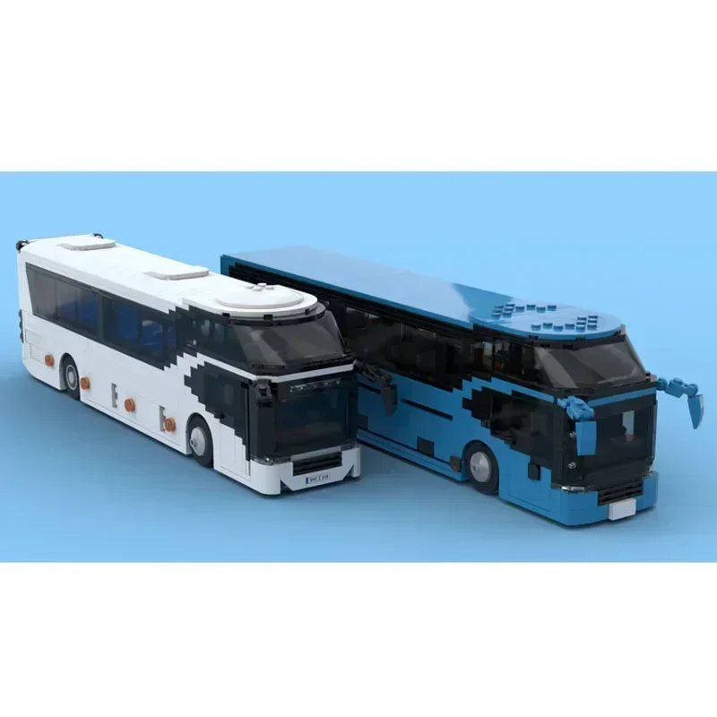 

MOC-74640 City Transport Bus Assembly Stitching Building Blocks Model MOC Creative Building Blocks Toys Kids Birthday Toys Gifts