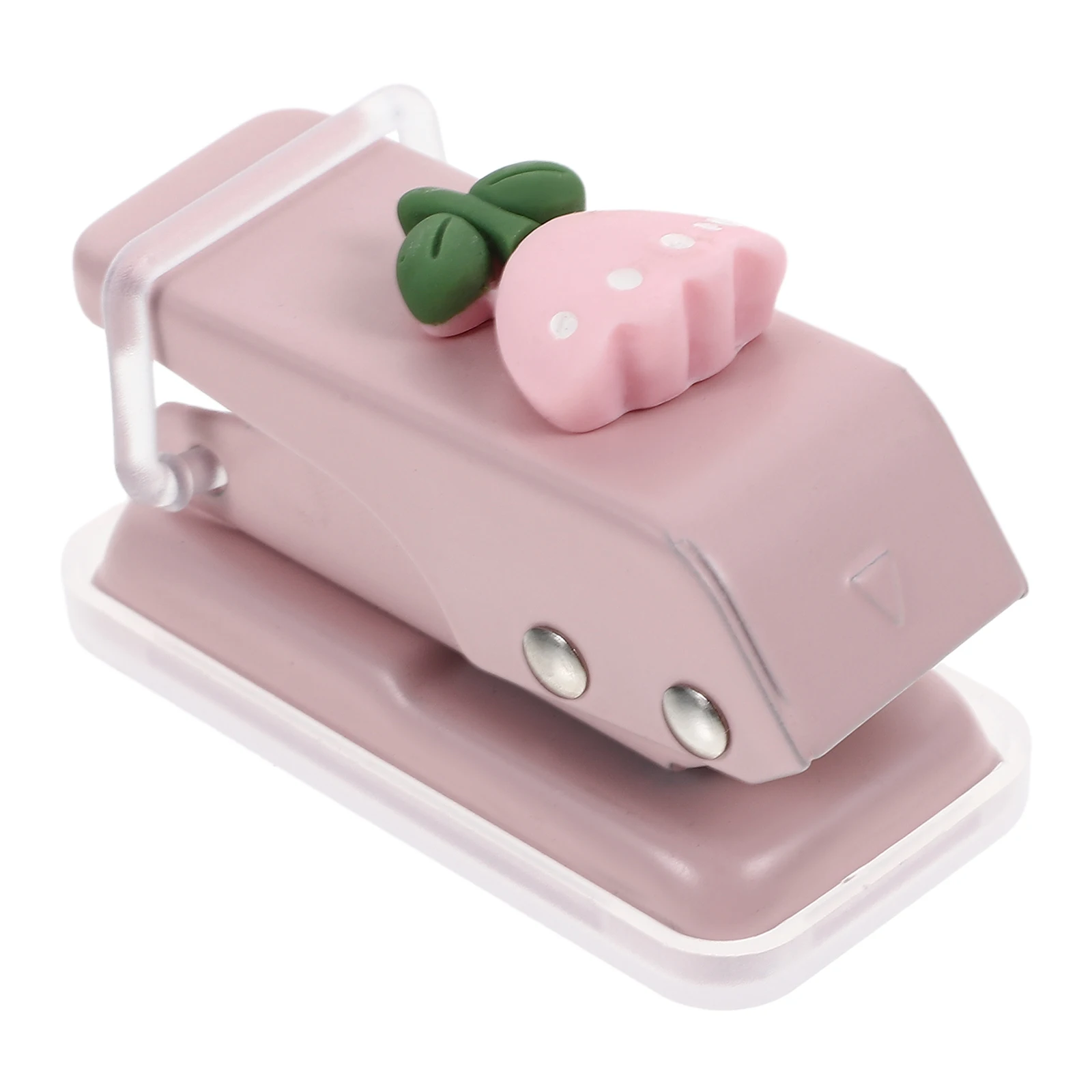 

Mini Hole Punch Pink Tulip DIY Craft Puncher Paper Art Projects Metal PP Resin Circle Loose Leaf Office Home Travel