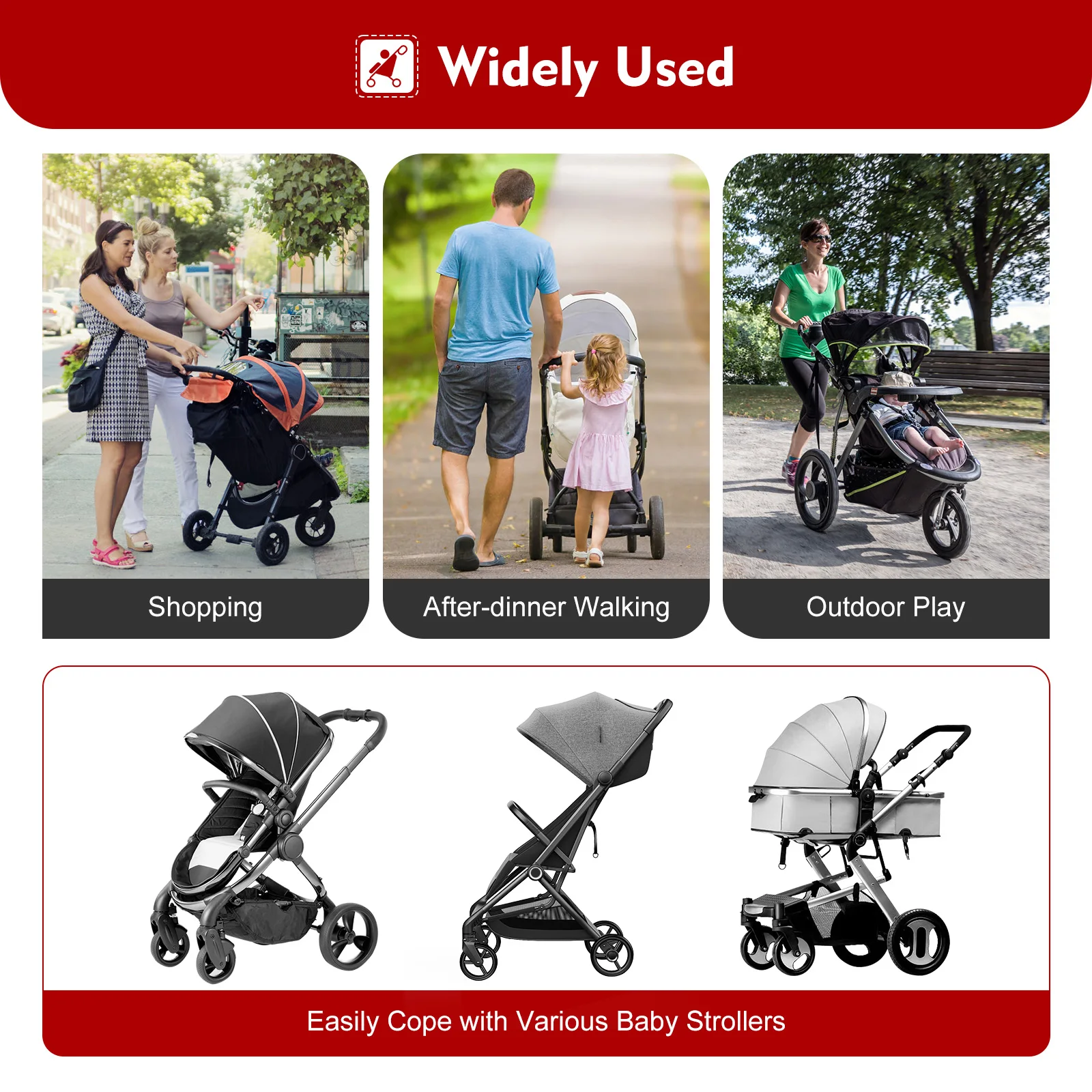 Stroller Board Universal 2in1 Stroller Ride Board Buggy Wheeled Board Seat Pedal with Detachable Seat Standing Board