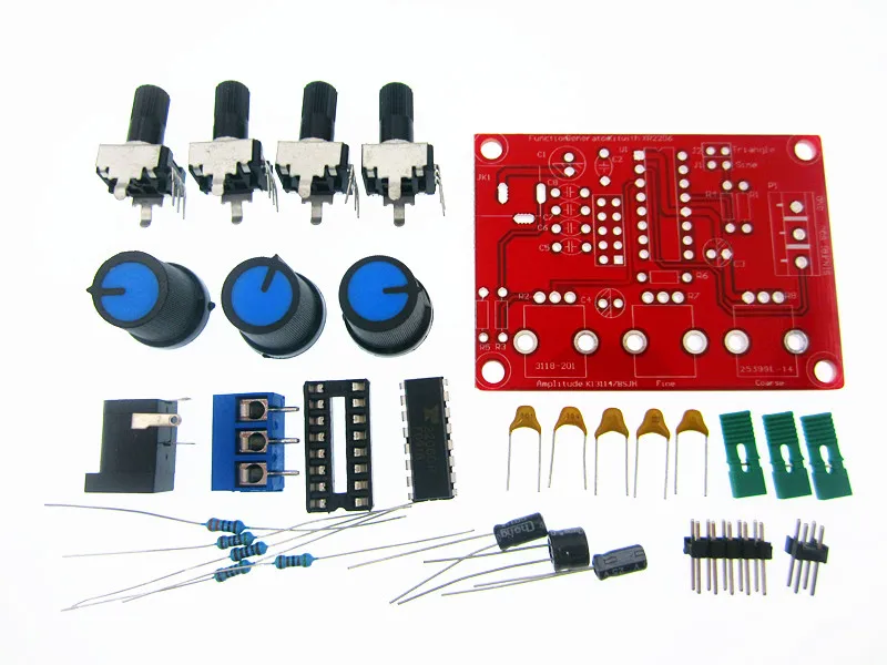 XR2206 DIY Kit Sine Triangle Square Wave Output 1HZ-1MHZ DDS Function Signal Generator Adjustable Frequency Amplitude