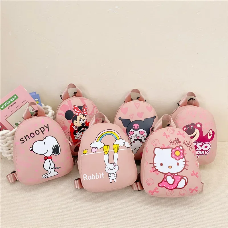 

Disney Sanrio Hello Kitty Kawaii Backpack Mickey Mouse Print Girls Travel Storage Fashion Cartoon Cute Girl Baby Mini Backpack