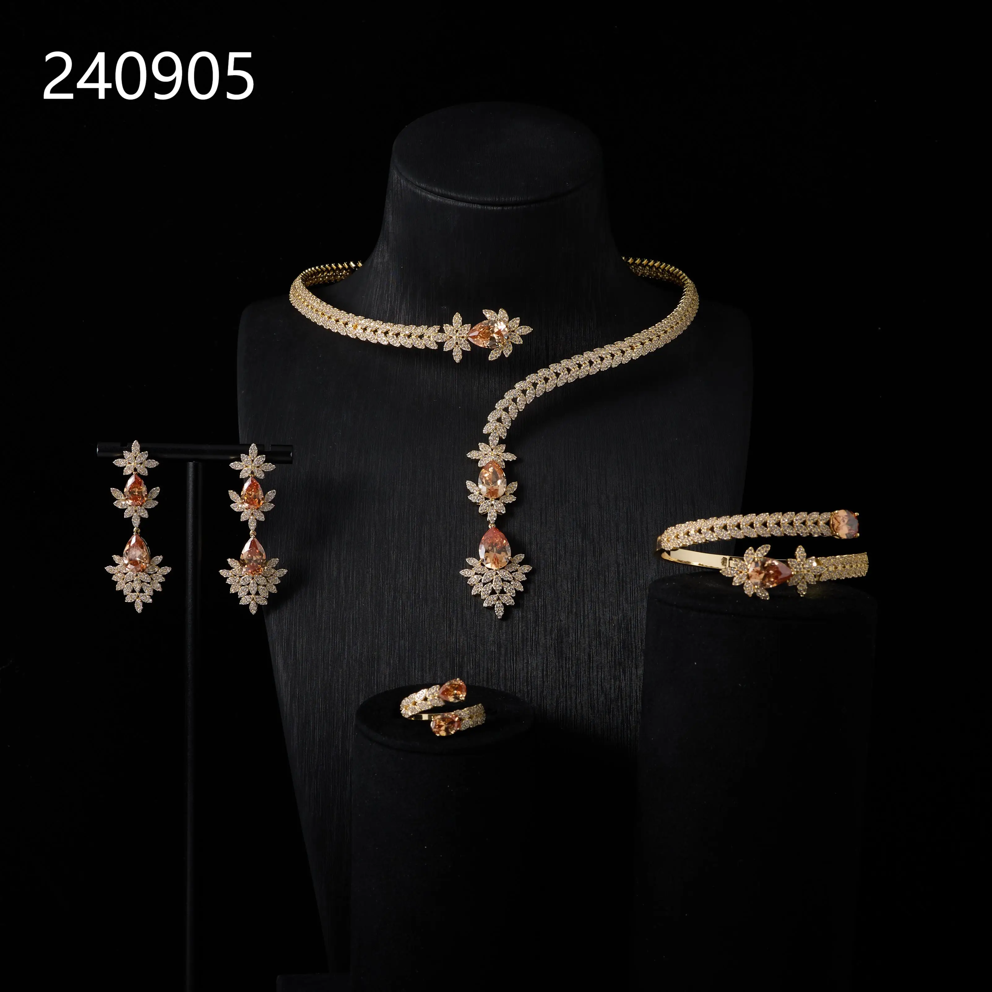 IN JEWELIFE Luxury Purple Necklace Set for Women Jewelry On The Neck Colors Choker Jewellery Sets Wedding Accessories
