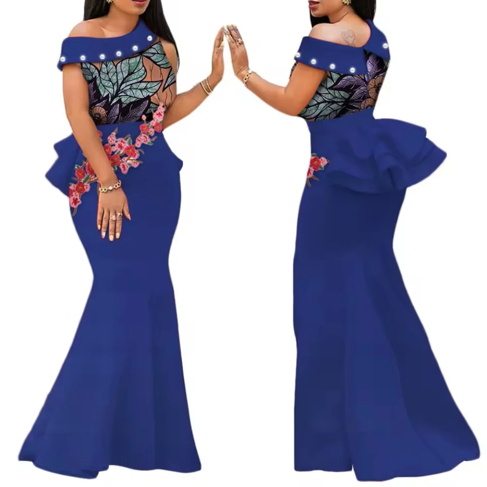 

Sale African Sexy Maxi Wedding Dresses A Line One Shoulder Beaded Appliques Keyhole Neck Slit Bridal Gowns Plus Size Robes