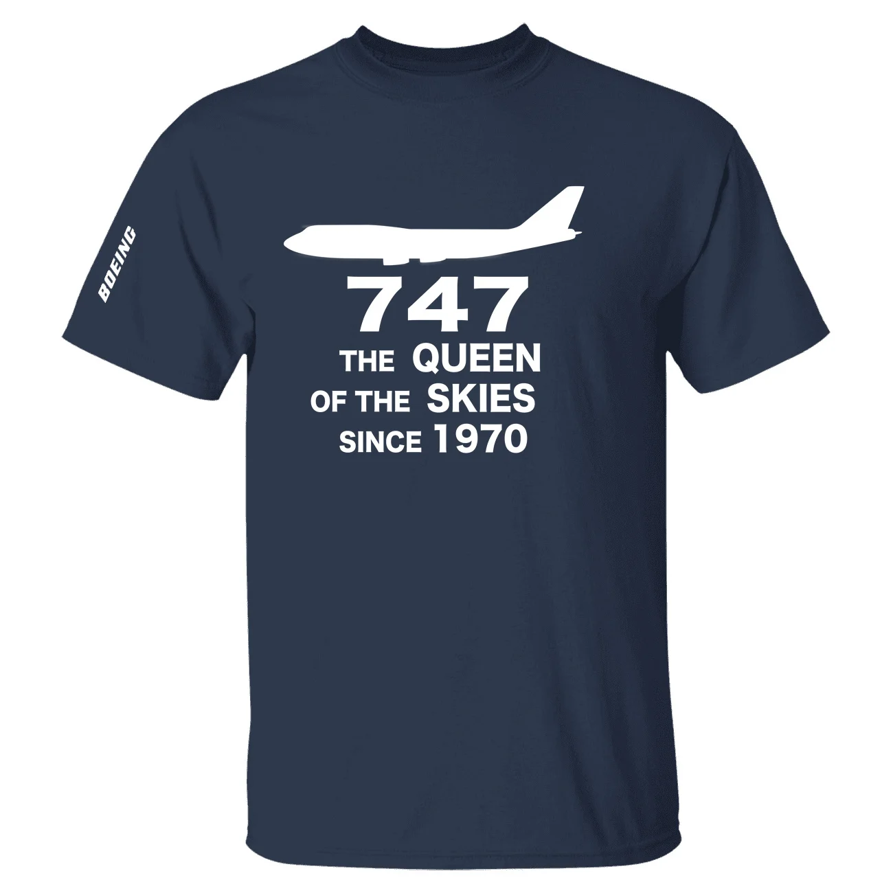 Boeing 747-1970 Aviation Flight Pilots Short Sleeve T-shirts Cotton Men Women Graphic T Shirts