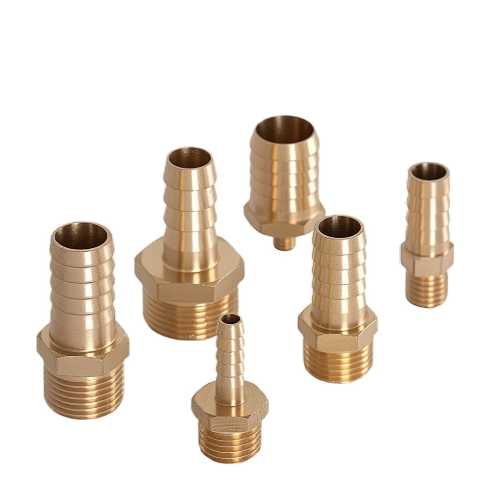 M20 M22 Metric Male X 6 8 10 12 14 16 19mm Hose Barb Fitting Tail Hex Nipple Brass Pipe Fitting Connector Water Gas Air Fuel Oil