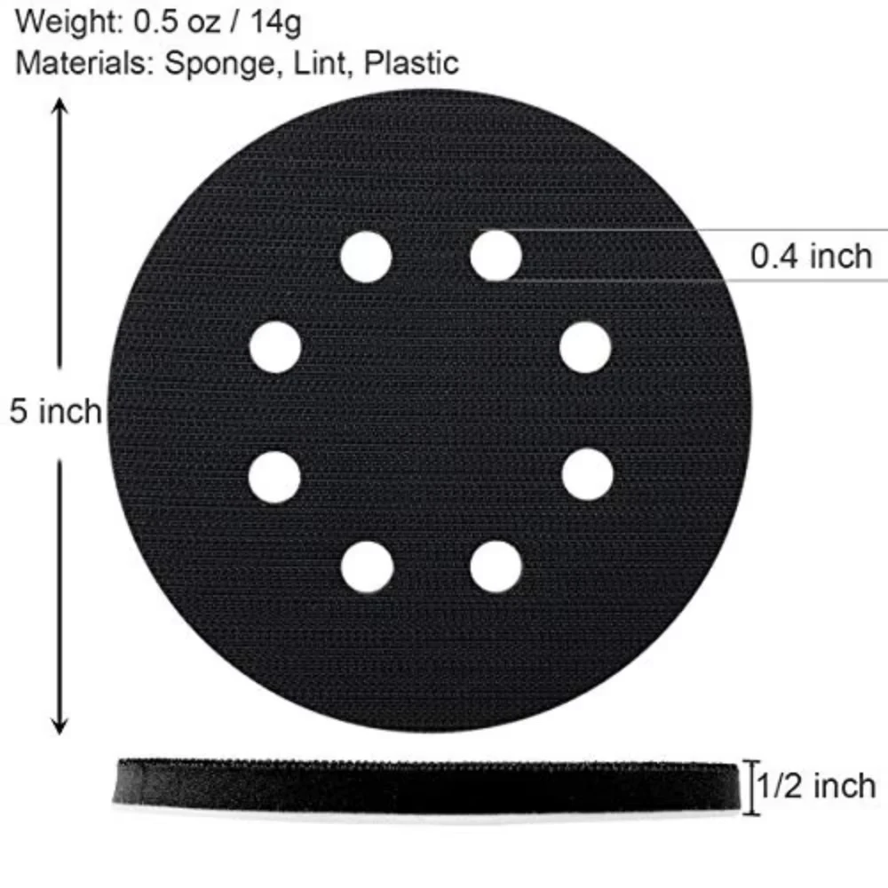 1pc 5 Inch 8-Hole Soft Sponge Interface Pad for Sanding Pads Sanding Discs Cushion Uneven Surface Polishing Sponge Pads
