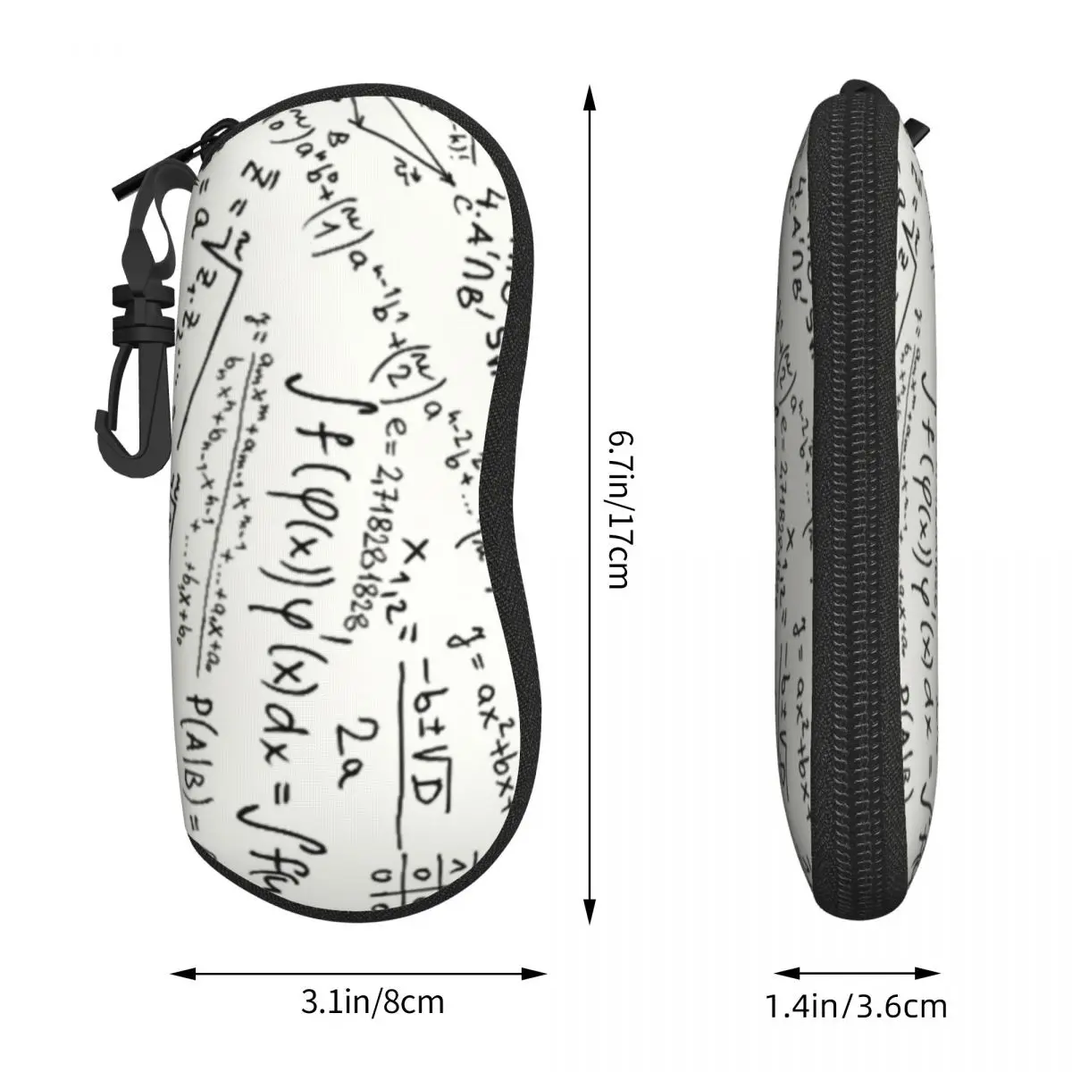 Custom Math Formulas Eyeglass Glasses Case Men Women Soft Geek Mathematics Physics Sunglasses Protective Pouch view 3