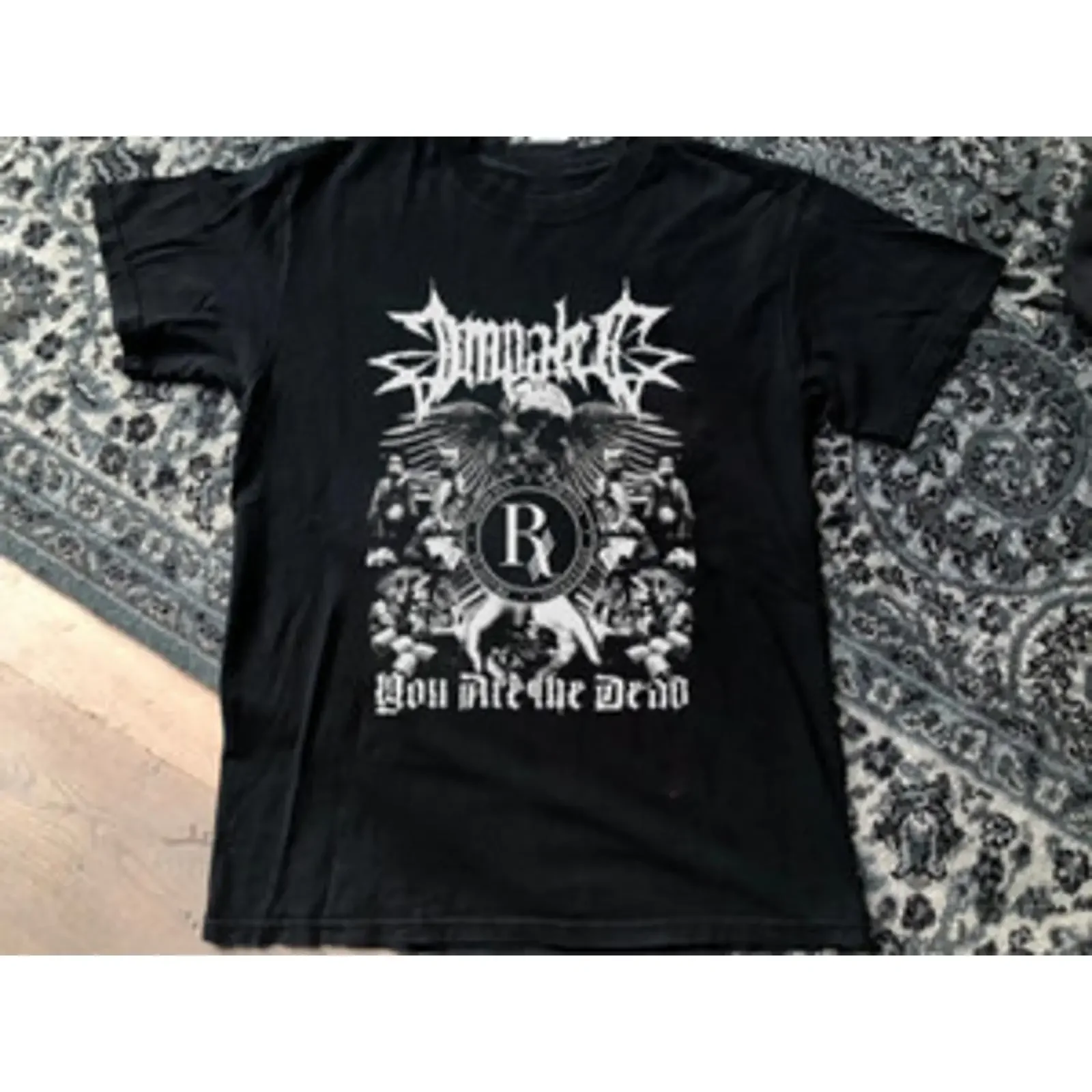 Impaled band You Are The Dead Black T Shirt Cotton vintage Washed fashion Soft Stretched Breathable homme graphic Unisex