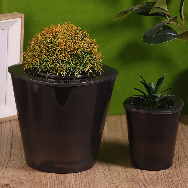 Translucent And Detachable Plastic Nursery Plant Pots Self Watering W Deep Reservior For Plant Roots Breathing Draining Better