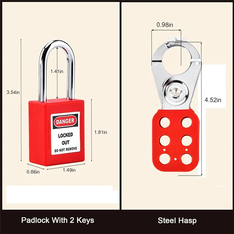 IDUD Lockout Tagout Kit, Lock Out Tag Out Kits Electrical, Group Lockout Hasps, Loto-Tags, Lock Out Tag Out Vorhängeschloss