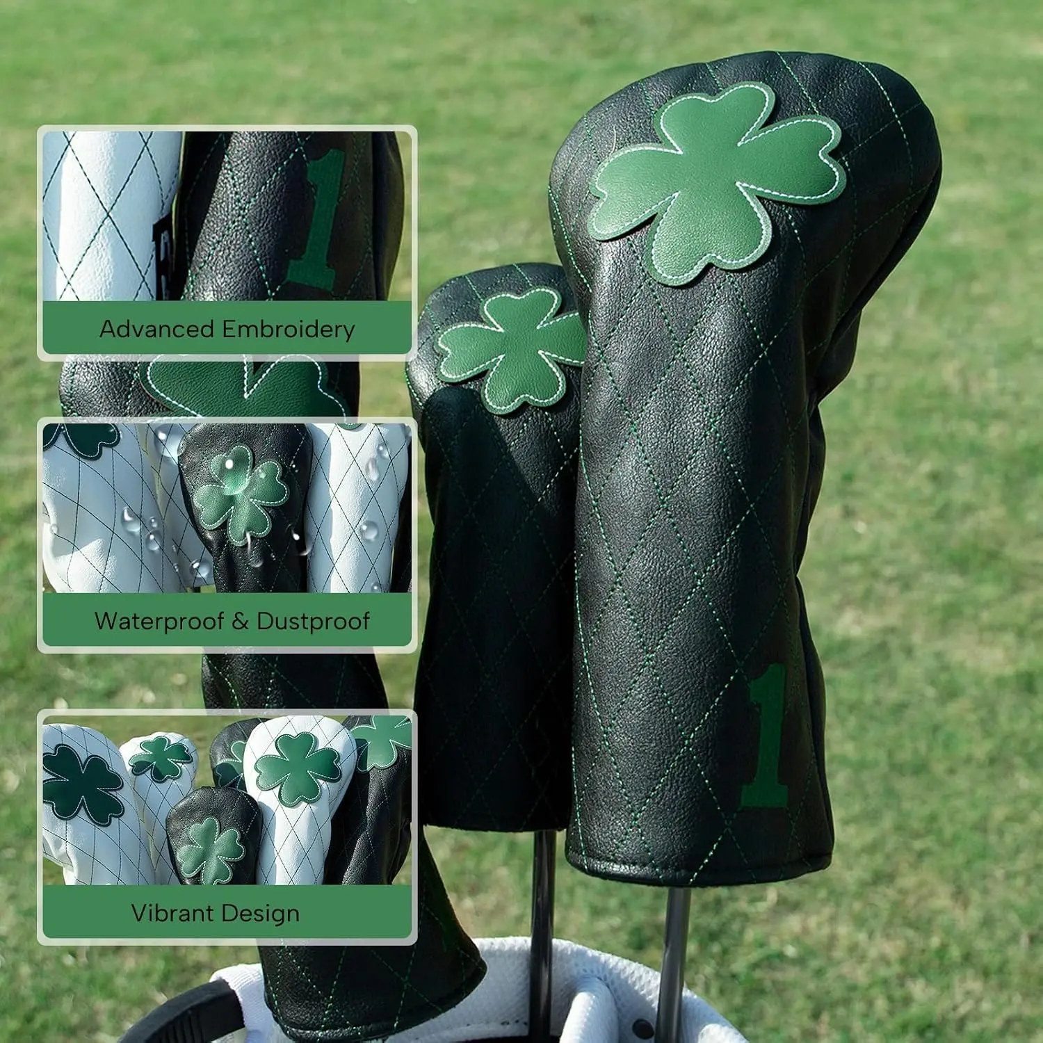 Golf Club Headcover with Advanced Embroidered Design, Golf Headcovers