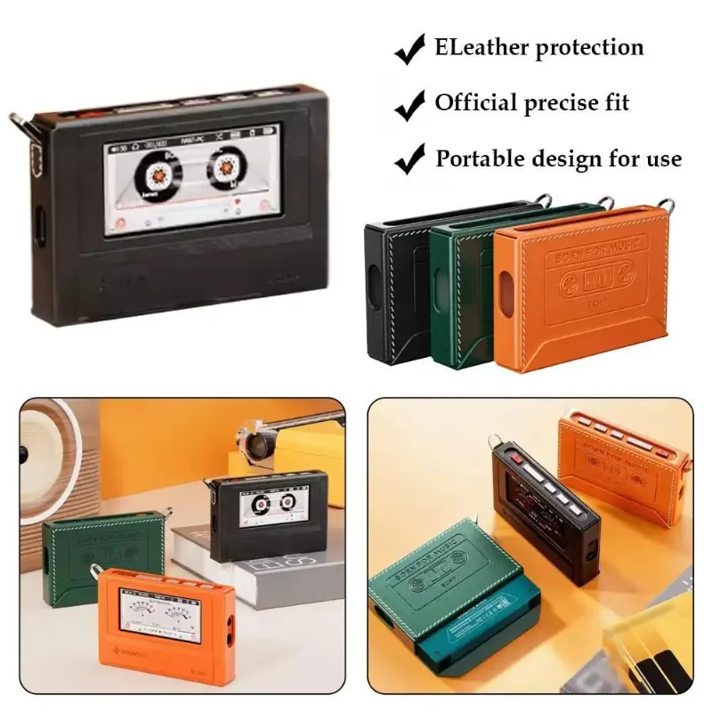 For FiiO SnowSky ECHO Lossless MP3 Player Portable Leather Protective Case MINI Music Player PU Anti-drop Protective Case