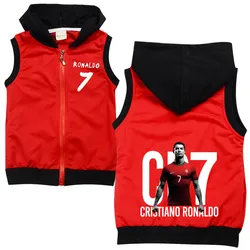 CR7 Printing Boys Spring Zipper Jackets Kids Vest Hoodies Girls Sweatshirts Coat Children Clothing Birthday Costume