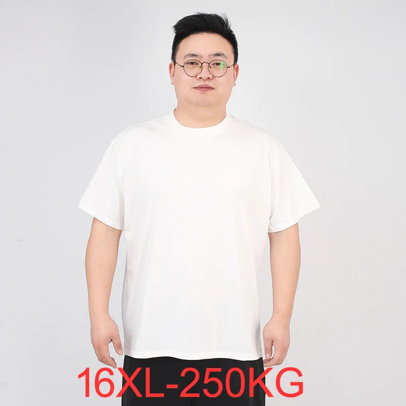 

Summer men Oversized t-shirt Bust 202cm 16XL 15XL 14XL 13XL Weight 170KG-250KG Plus size Men t-shirt