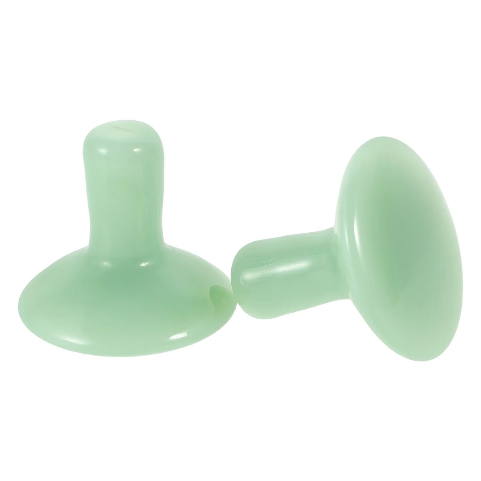 เครื่องนวดหน้ากัวซา 2 ชิ้น รูปเห็ด ทำจากหยกธรรมชาติ สำหรับนวดหน้า คอ ปรับรูปหน้า บำรุงผิว