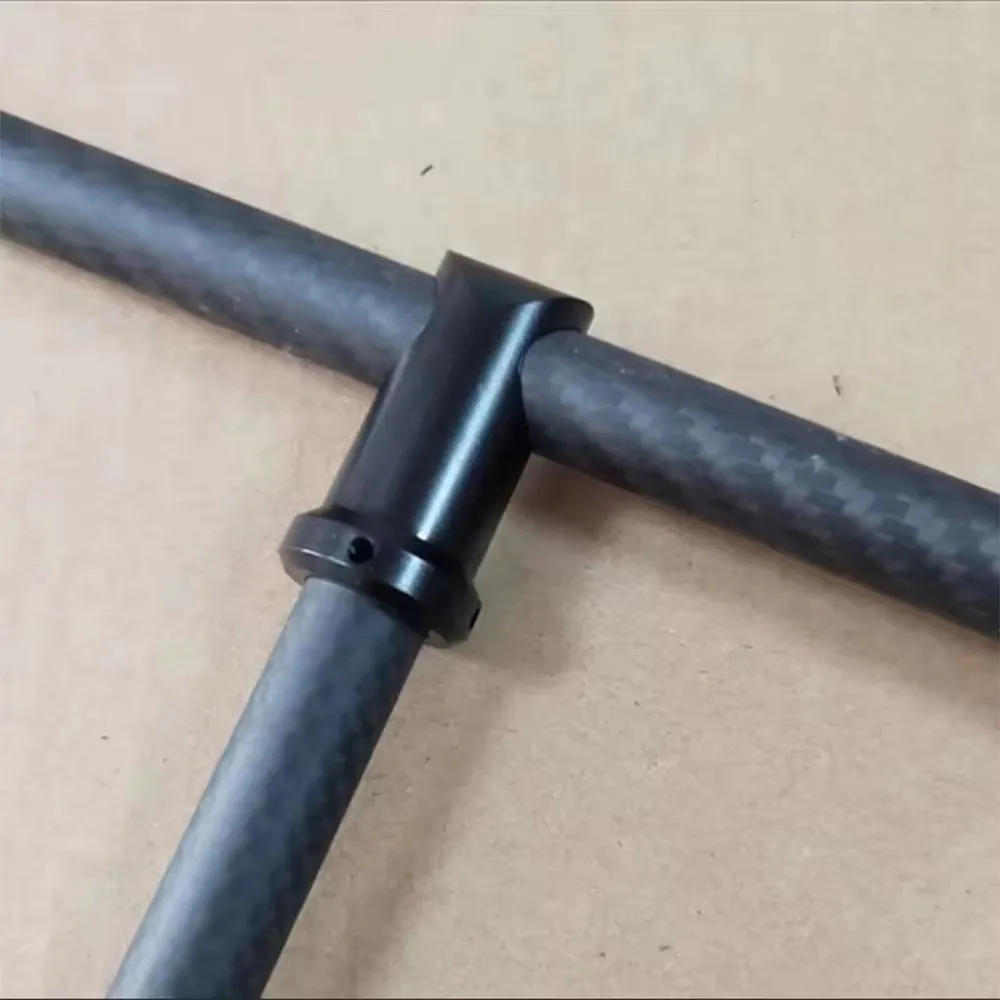 2 pcs CNC machining Anodizing Aluminum alloy tee connector 12mm 14mm 16mm 18mm Tube Connector for bracket connection
