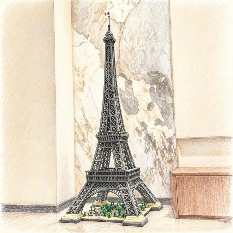 Cheap Large Paris Landmark Model Construction Bricks Kit Unique Assembly Tower Toys ElegantGift For Adult Friends 10001pcs