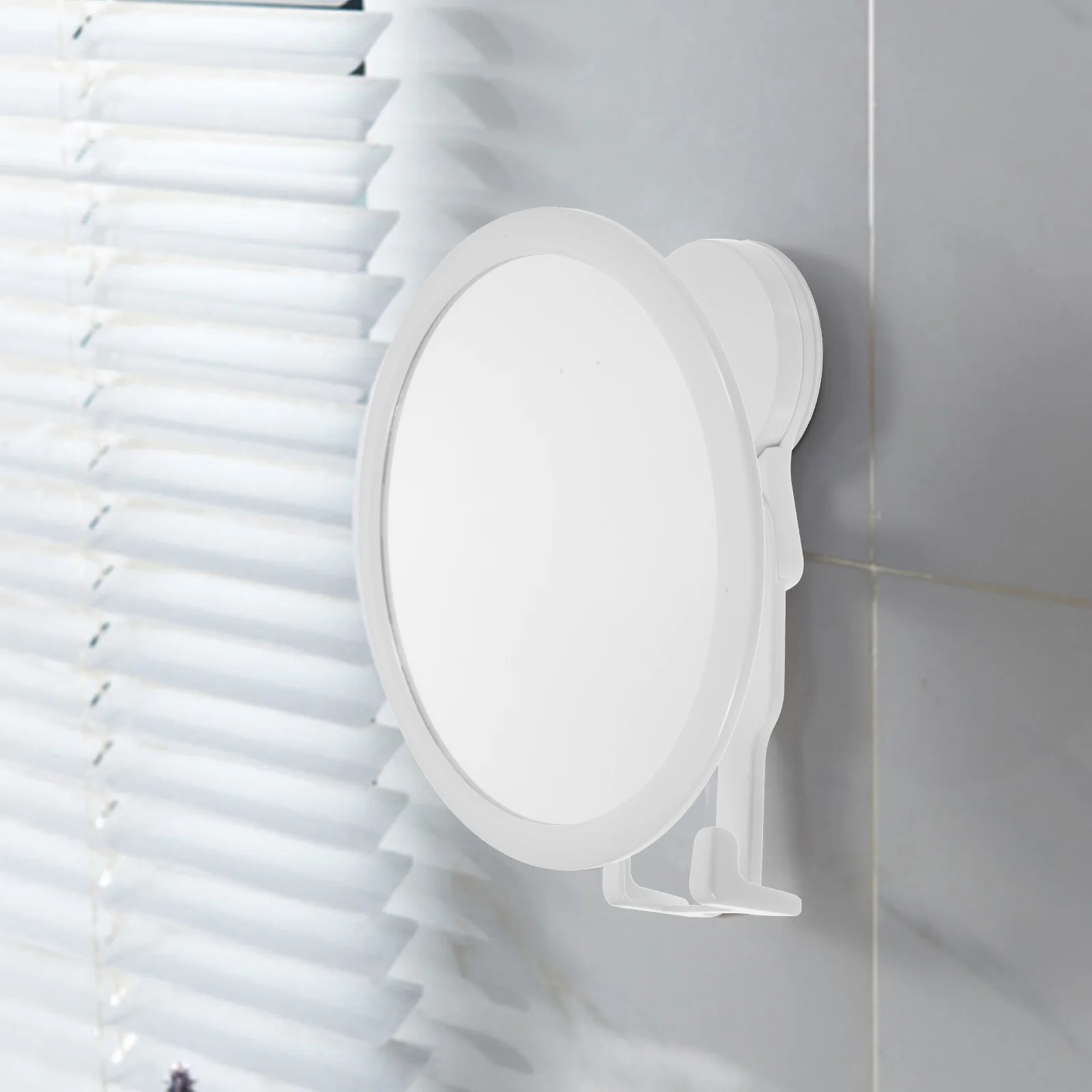 

Bathroom Mirror Punch-free Vanity Mirror Wall Suction Cup Mirror Framed Mirror with Hook Bathroom Bath Shower Shaving Fogless
