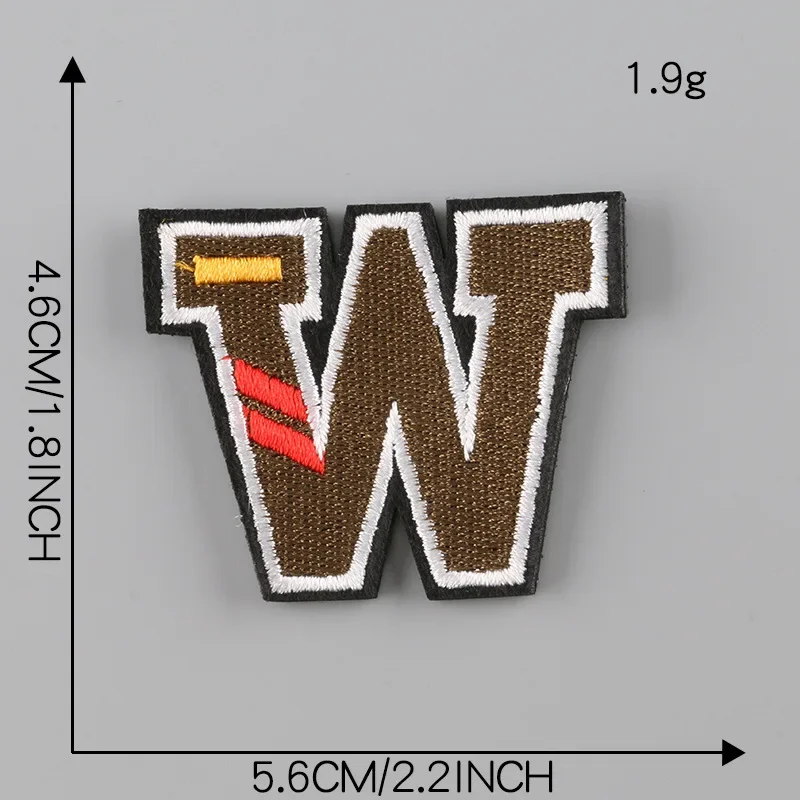 A-Z Letter Patches Magic Paste Patch for Clothing Embroidered Appliques Stripes Clothes Sticker Alphabet Badges No Need Iron On