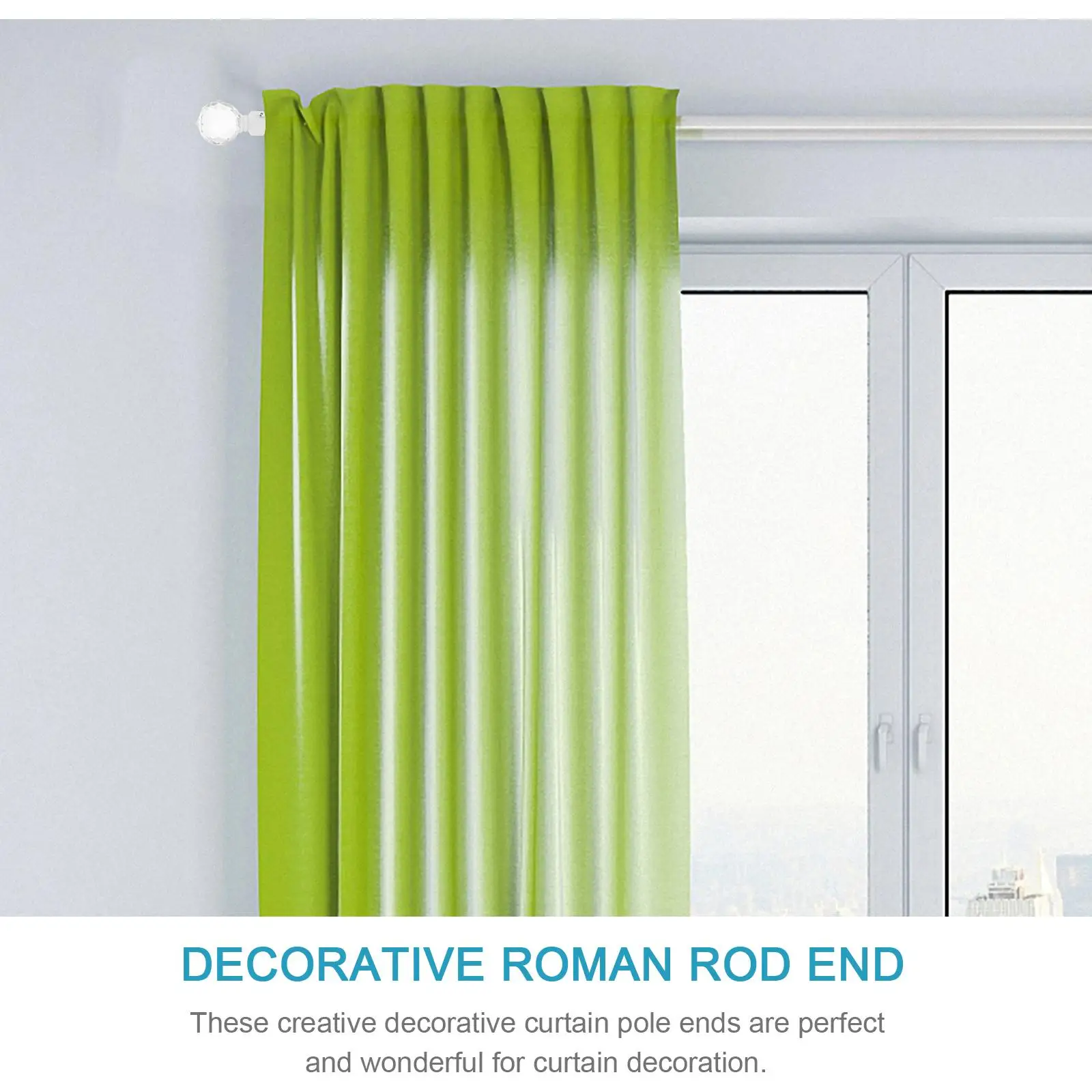 

2Pcs CurtainRodDecorativeHead Decor Curtain Rod Head Plug Curtain Rod End Final HomeDecoration BedroomLivingRoom CurtainRodEnd