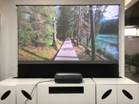 2025 New 120 inch ALR Floor Rising Projection Screen Rejecting Motorized Electric Tab Tension Screen for Awol Fengmi Projector