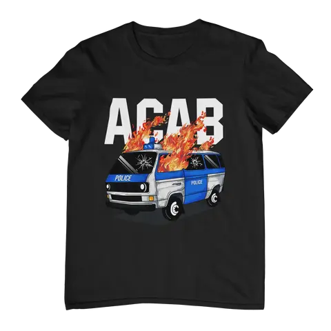ACAB Police Car Hooligans Ultras Men Women T-shirt Outdoor Street Casual Fashion Hip-hop Rock Pure Cotton Short-sleeve Clothing