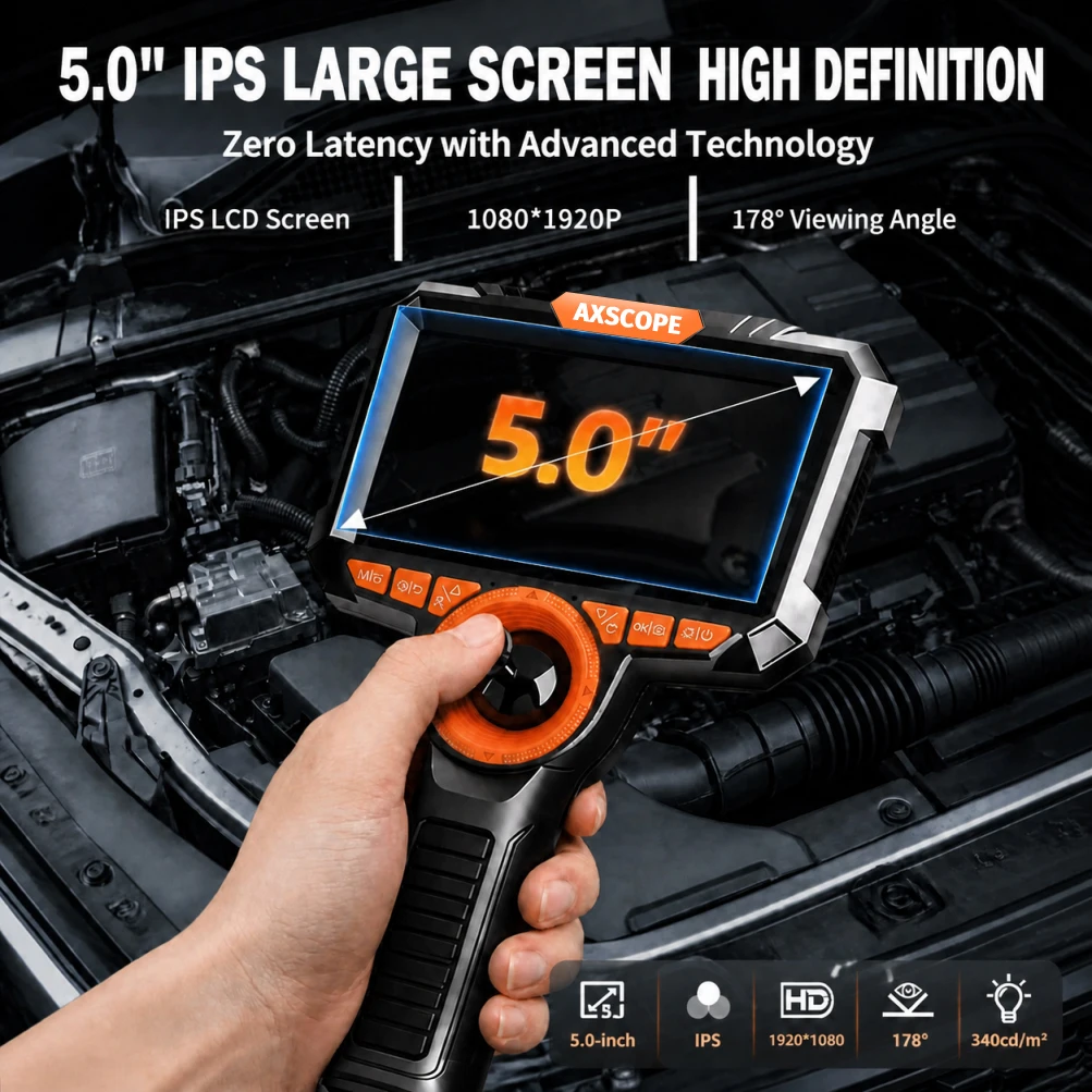 4 Way Articulating Borescope with Light - 5