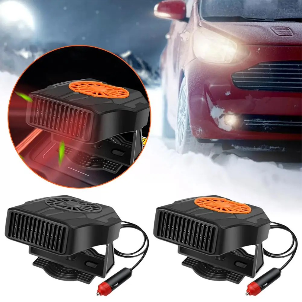 12/24V Portable Electric Dryer 360 Rotating Auto Windscreen Defroster Demister Car Heater Defogging Defrosting Heating Fan