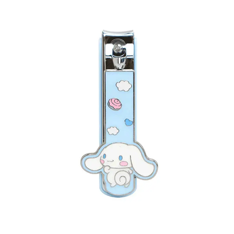 Miniso Sanrio Kuromi gunting kuku anti-percikan indah melodi saya Cinnamoroll Anime gunting kuku mainan kartun Pochacco untuk anak-anak