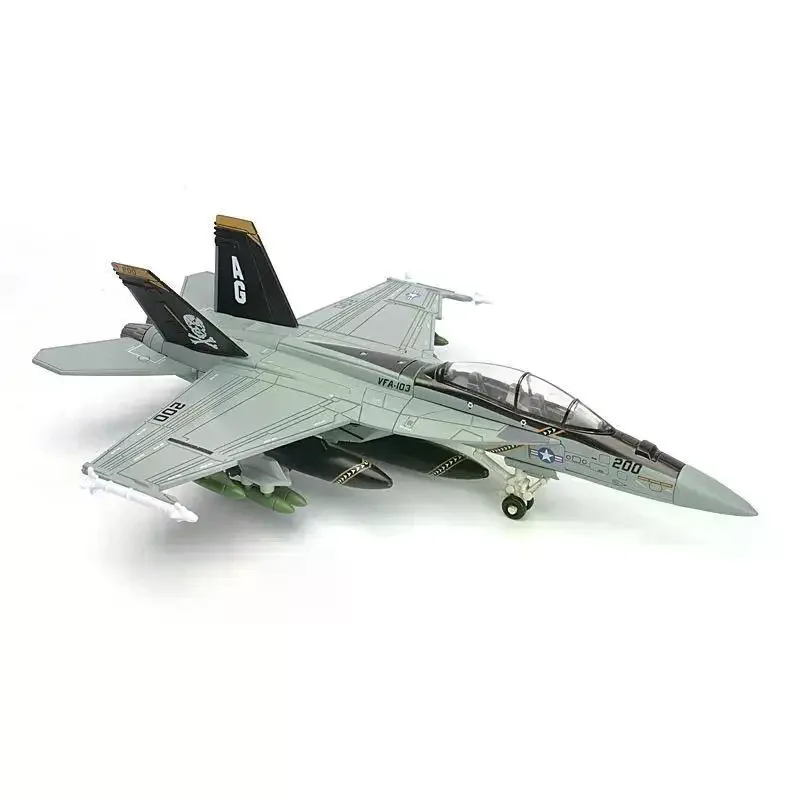 1:72 Scale Replica F18 F-18 VF103 Grumman Tomcat Super Hornet F/A-18F Pirate Flag Fighter US Navy Plane Military Model Toys Kids