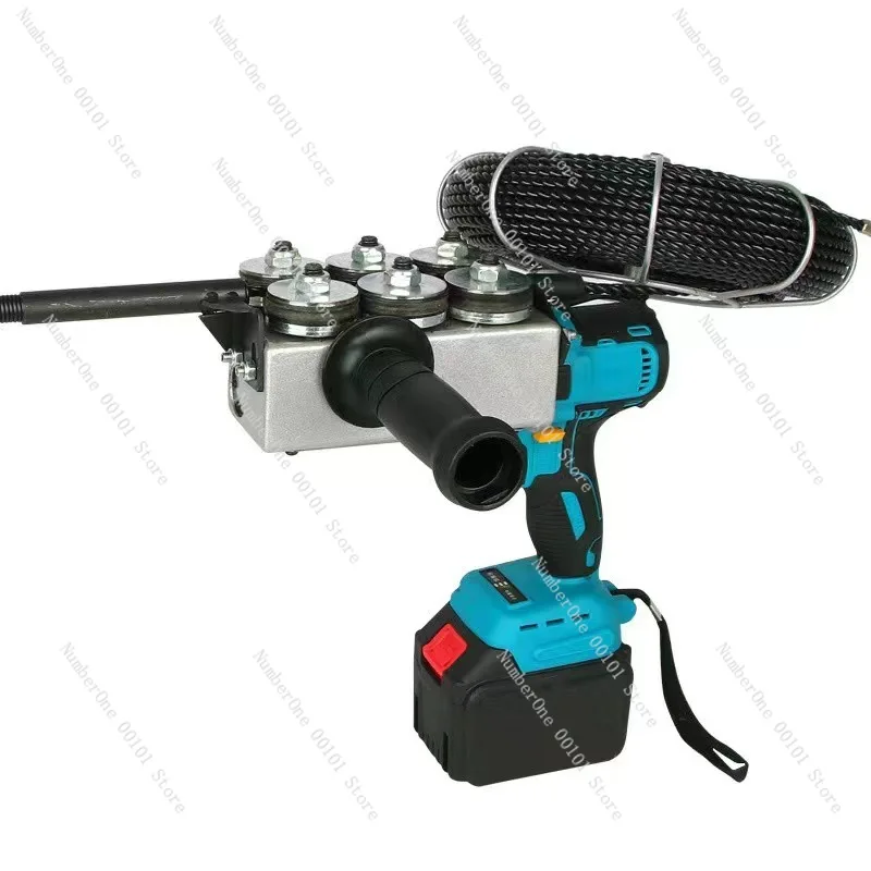 Lithium electric threading machine, rechargeable wire drawing machine, electric wire drawing machine, pipe wiring, electrician