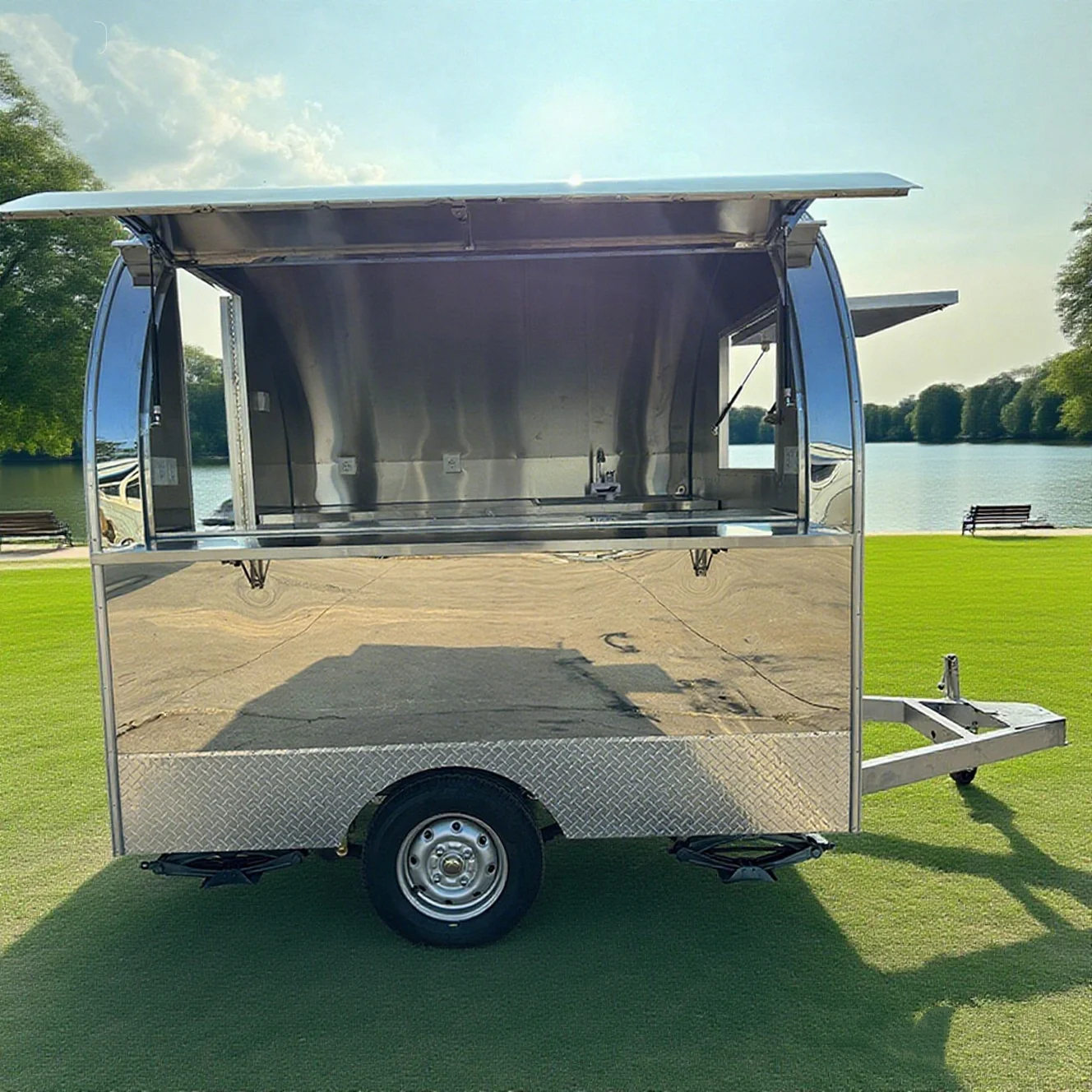 

Mobile Food Truck Trailer Fully Equipped Custom Size Color Mobile Hot Dog Cart Fast Food Truck For Sale Usa