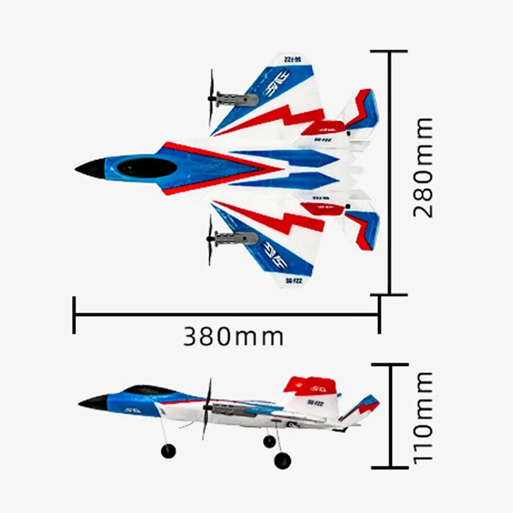 Avião de controle remoto planador para crianças, Planador RC, 3D Stunt Plane, EPP Espuma Brinquedos para Meninos, 2.4G, F22