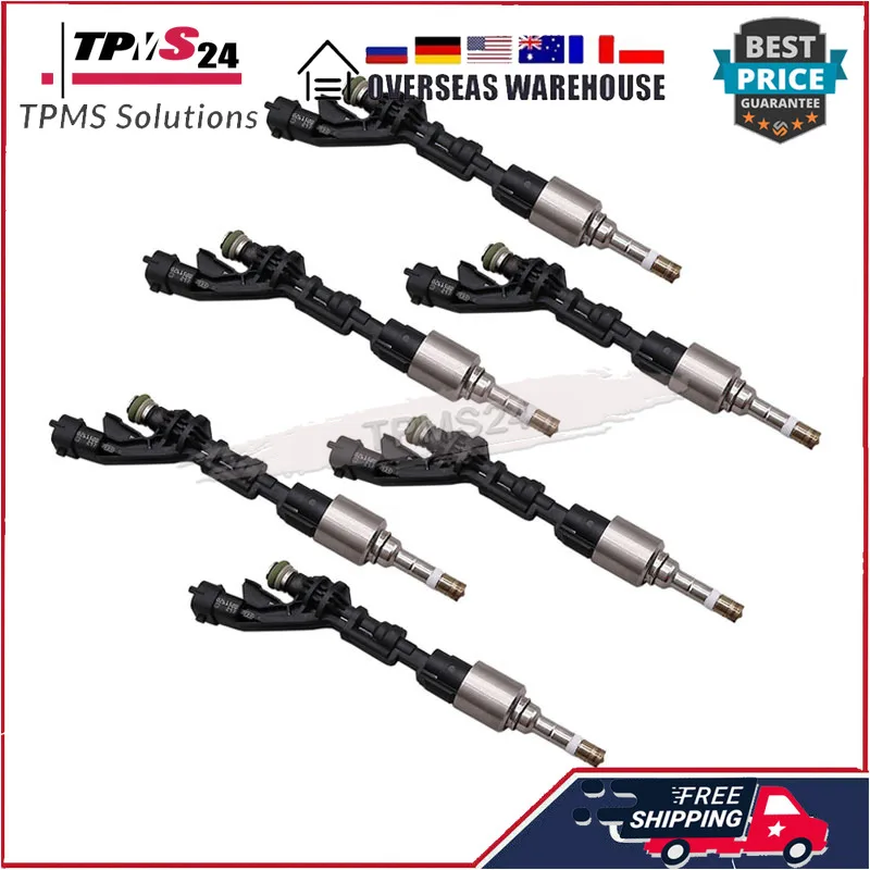 Set of 6 Fuel Injectors FX23-9F593-AC For Jaguar F-Type XFR XFR-S XJ XJR XF XFR XFR-S XJ