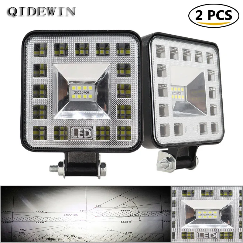 

3 inch 69W Truck Forklift Electric Motorcycle Excavator Auxiliary Lights 23 LED Front Headlights Floodlight roof lights 2pcs