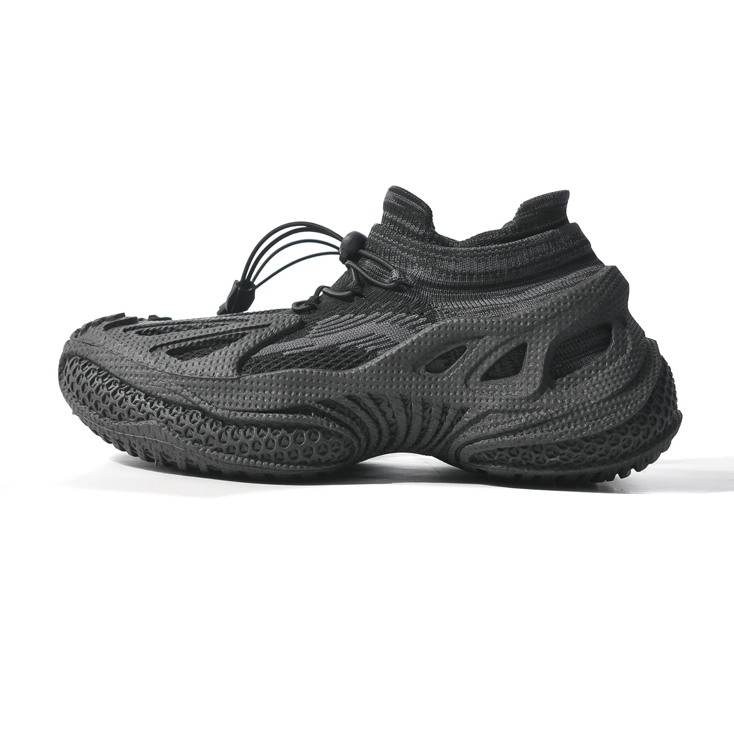 Ultra-Comfortable Men's Slip-On Rubber Shoes Breathable Fabric Mosaic Design Spring Summer Fashion Casual Shoes