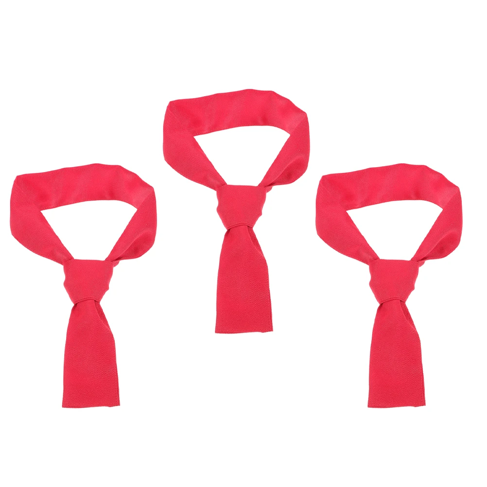 

3pcs Cooking Necktie Chef Neckerchief for Restaurant Workers Washable Uniform Scarf Unisex Kitchen BBQ Work Accessory