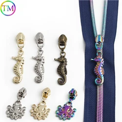 Metal Zipper Silders For 5# Nylon Zip Jacket Peg Bag Purse Pockets Zippers Heads Repair Kits DIY Garment Coat Sewing Accessories