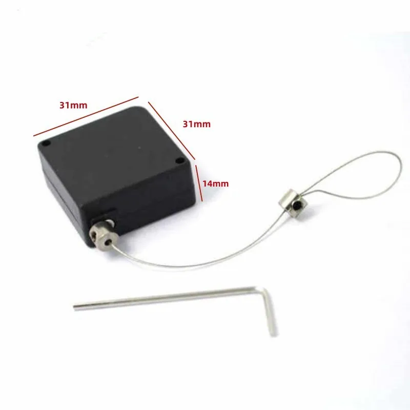 1 Pieces Stop Small Cord Recoiling Box Retractable Cable Reel Security Steel Wire Anti-theft Pull Box