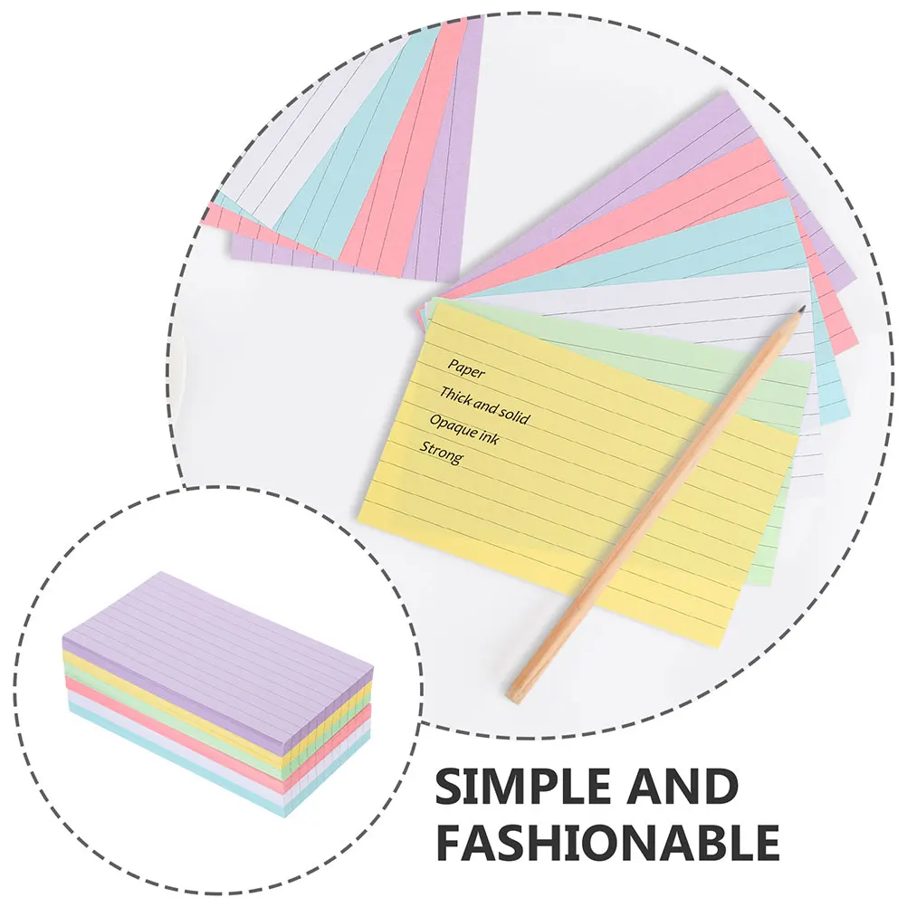 

300 pcs Colored Index Cards Memo Notepads Study Office Supplies Small Notebooks for School Classroom Recipe Gift Cards