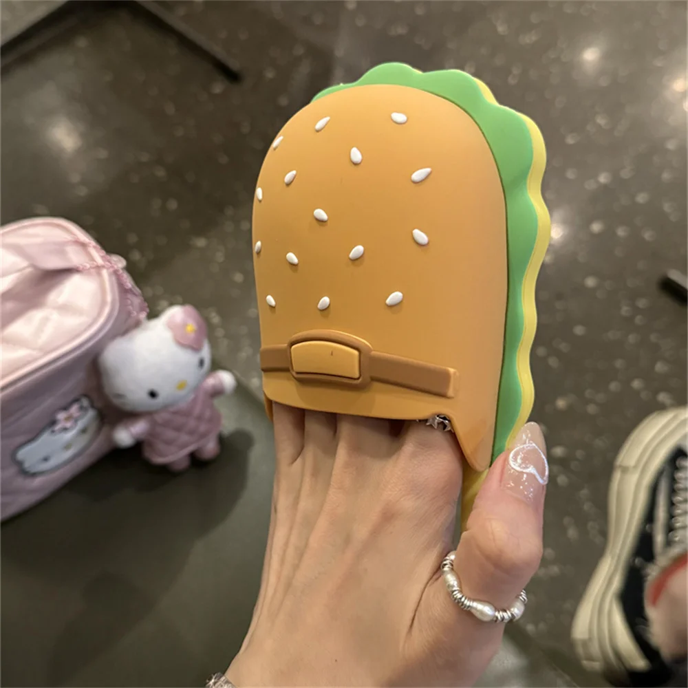 Cute Funny Creative Cartoon Burger Slipper Phone Case For iPhone 16 15 14 13 Pro Max Limited Edition Soft Silicone Back Cover