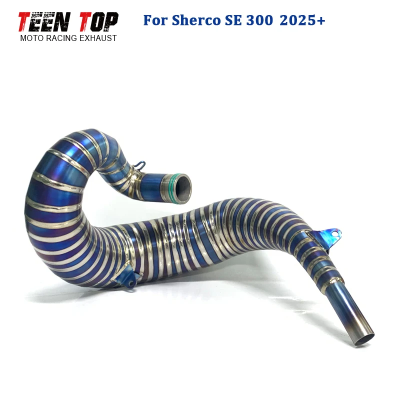 

Dirt Bike SE300 Exhaust Pipe For Sherco SE 300 Exhaust Header 2025+ Titanium Exhaust Front Connect Pipe 2Strokes Offroad Bike