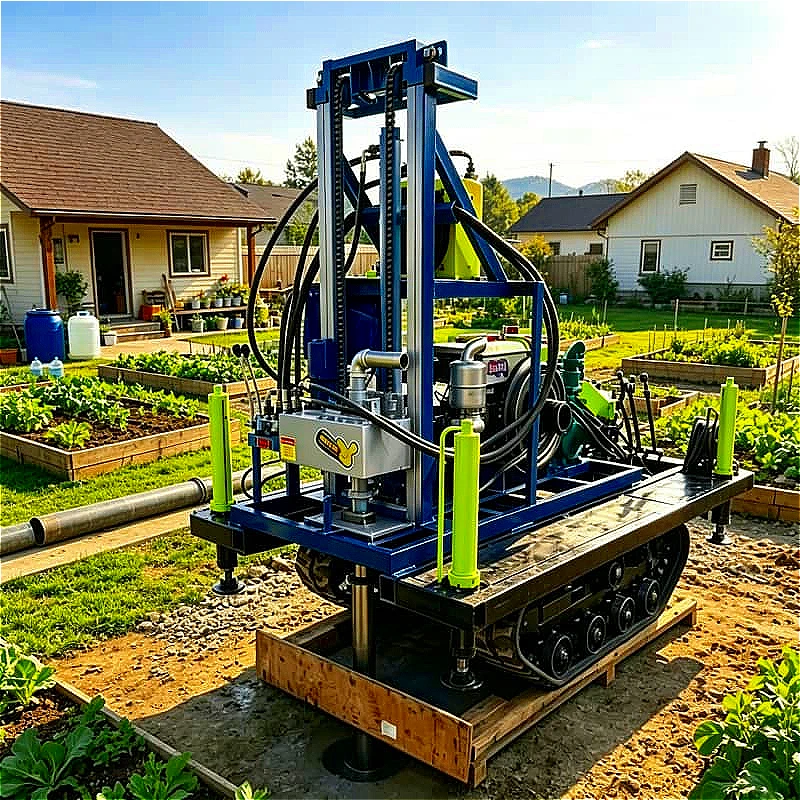 Crawler Water Well Drilling Rig Portable Borehole Machine for Farm Irrigation Rural Garden Home Water Supply Customized